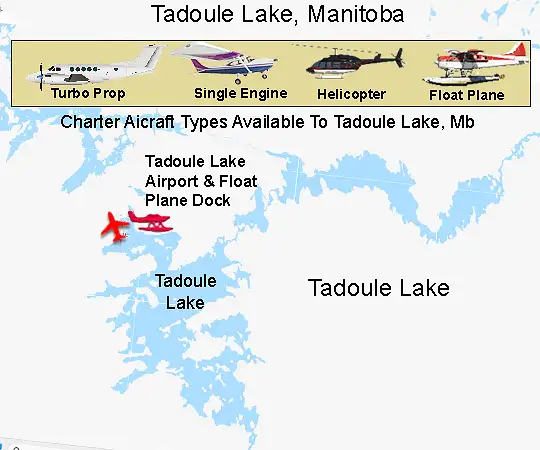 Tadoule Lake Airport runway and apron area